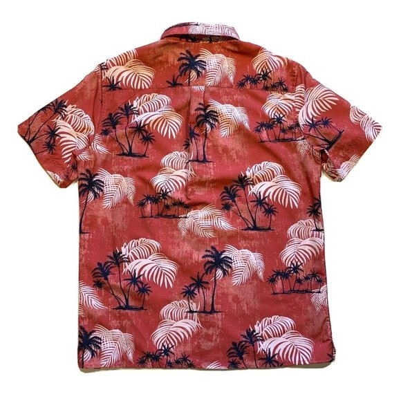 Chaps Button Down Shirt Mens Medium Tropical Short Sleeve Wicking Sun Protection - Picture 2 of 12